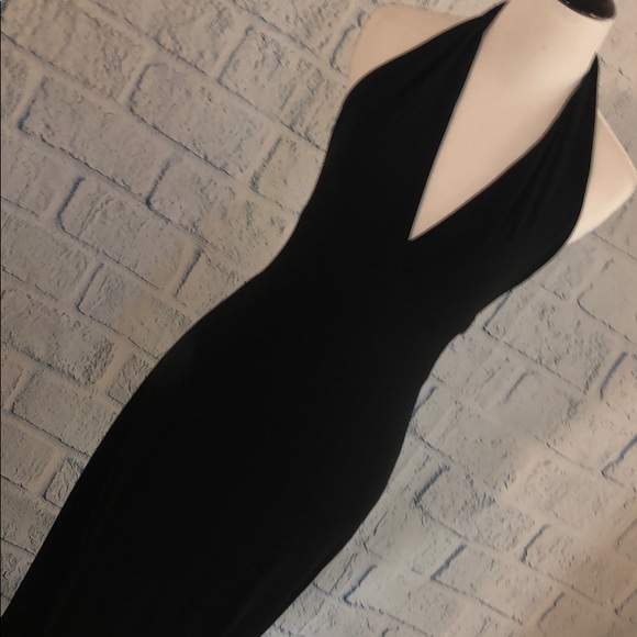 Dresses & Skirts - Long - floor length halter Black Dress